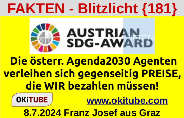 Agenda2030 Agenten in Österreich FAKTEN-BLITZLICHT {181}