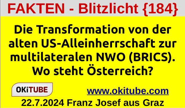 Untergang des US Imperiums und Aufstieg der BRICS Staaten - FAKTEN-BLITZLICHT {184}