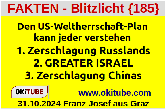 Den US-Weltherrschaft-Plan kann jeder verstehen - FAKTEN-BLITZLICHT {185}